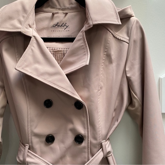 💜4/$40 Pale Pink Soft Shell Trench Raincoat - Picture 5 of 16